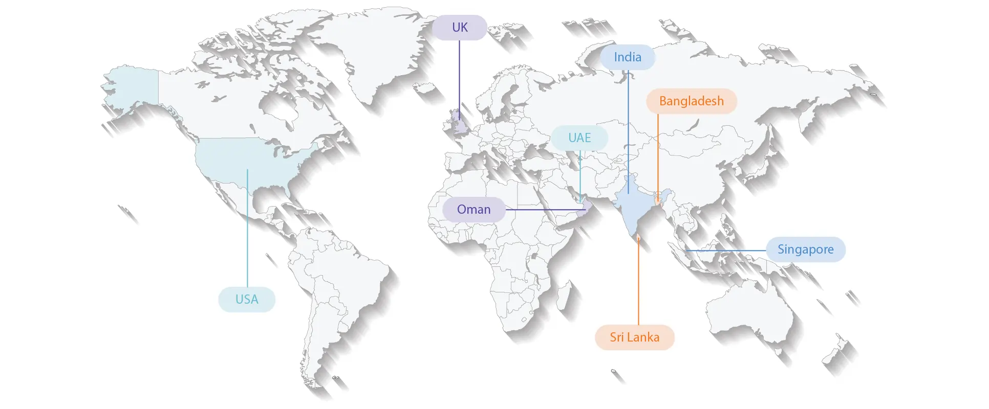 World Map logo highlighting global partnership network of Sattrix InfoSec